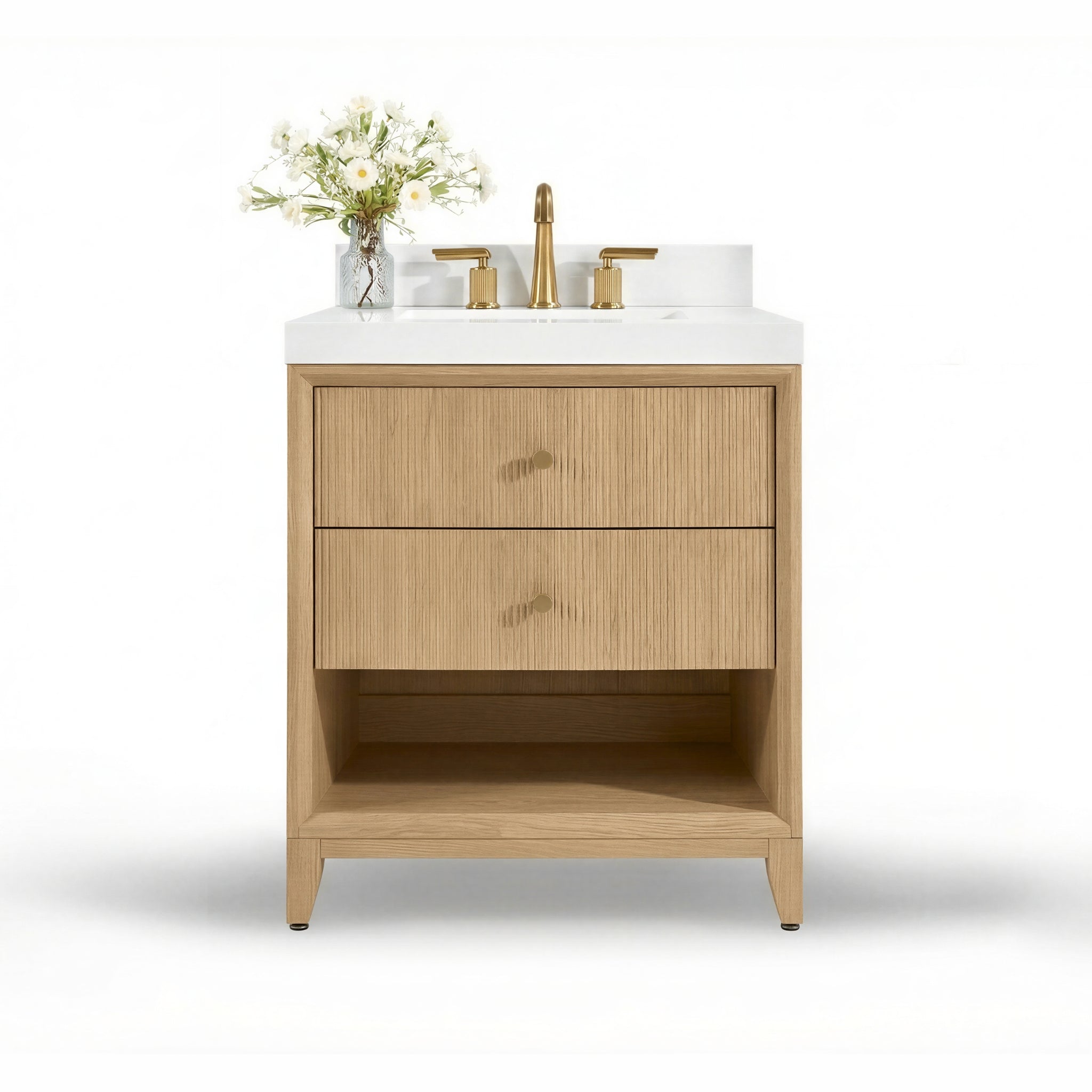 Bathroom Vanity | Ancerre Momo Collection Oak Vanity Set – Ancerre