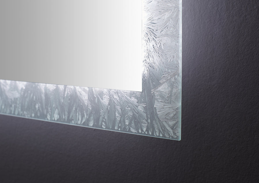 Frysta LED Frameless Rectangular Mirror Lighted Bathroom Vanity with Dimmer and Defogger - Ancerre Designs 30 inch.