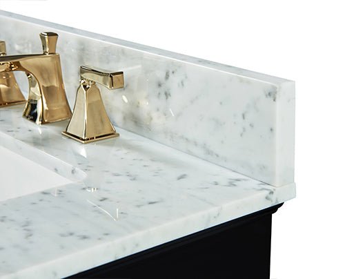 Audrey Bathroom Vanity Cabinet Set Collection - Ancerre Designs 48 inch | Single Sink Black Onyx Brushed Gold