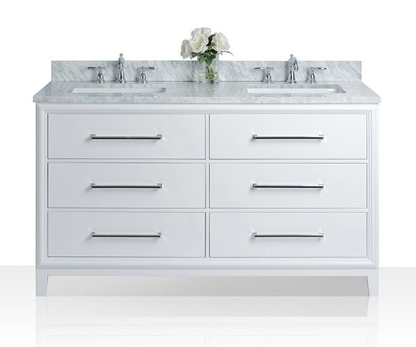 Ellie Bathroom Vanity Cabinet Set Collection - Ancerre Designs 60 inch | Double Sink