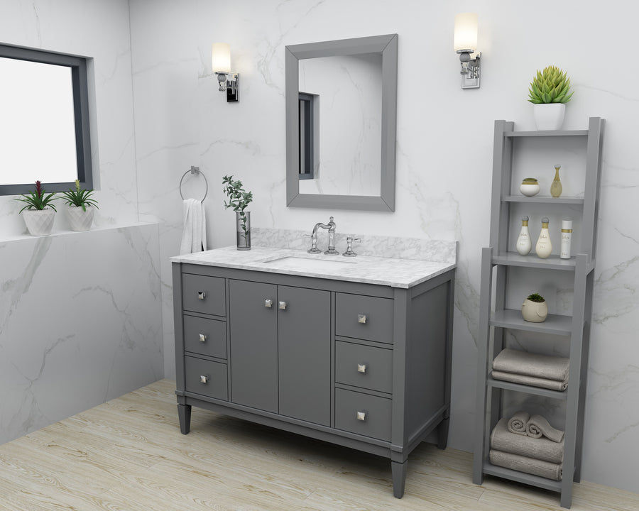 Kayleigh Bathroom Vanity Cabinet Set Collection - Ancerre Designs 48 inch | Single Sink Sapphire Gray