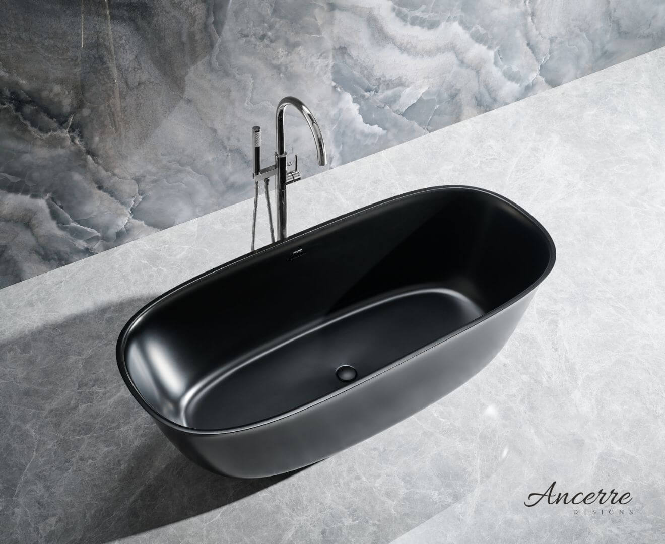 Ancerre Fiore Freestanding Solid Surface Bathtub – Ancerre Designs