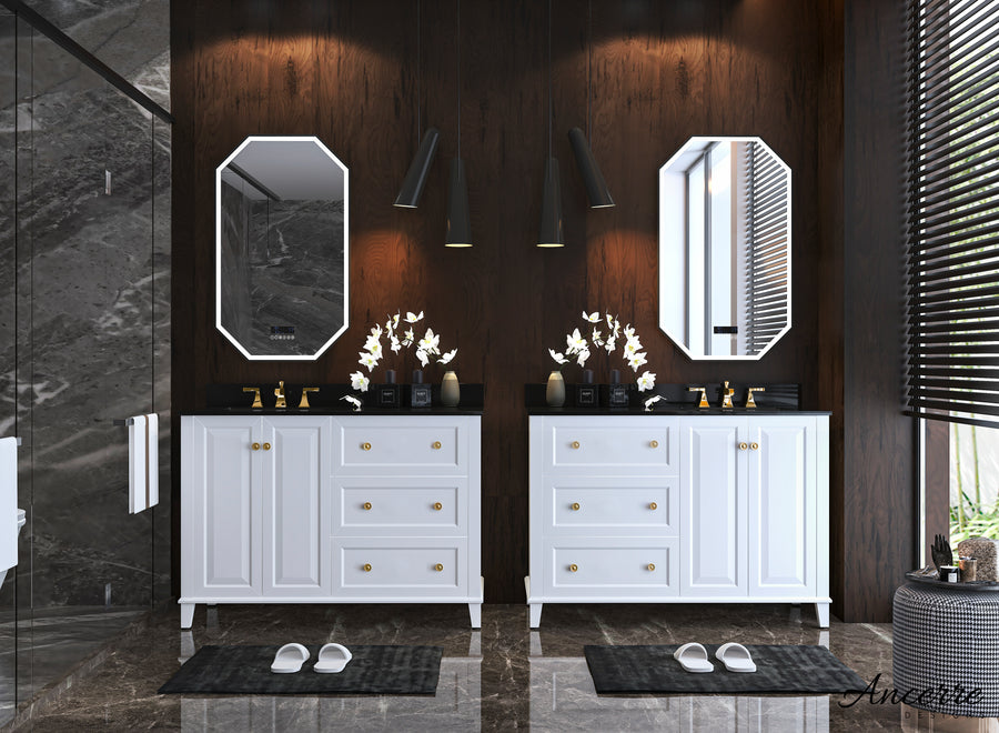 Hannah Bathroom Vanity with Sink and Black Quartz Top Cabinet Set