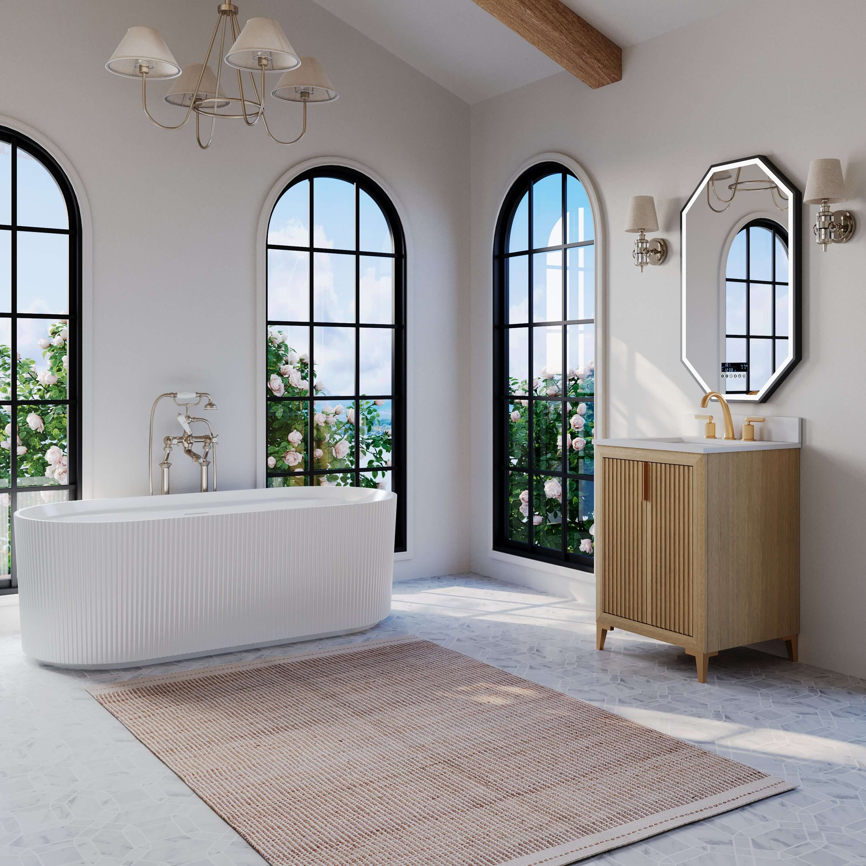 Ancerre Turlington Collection Solid Wood Bathroom Vanity Set