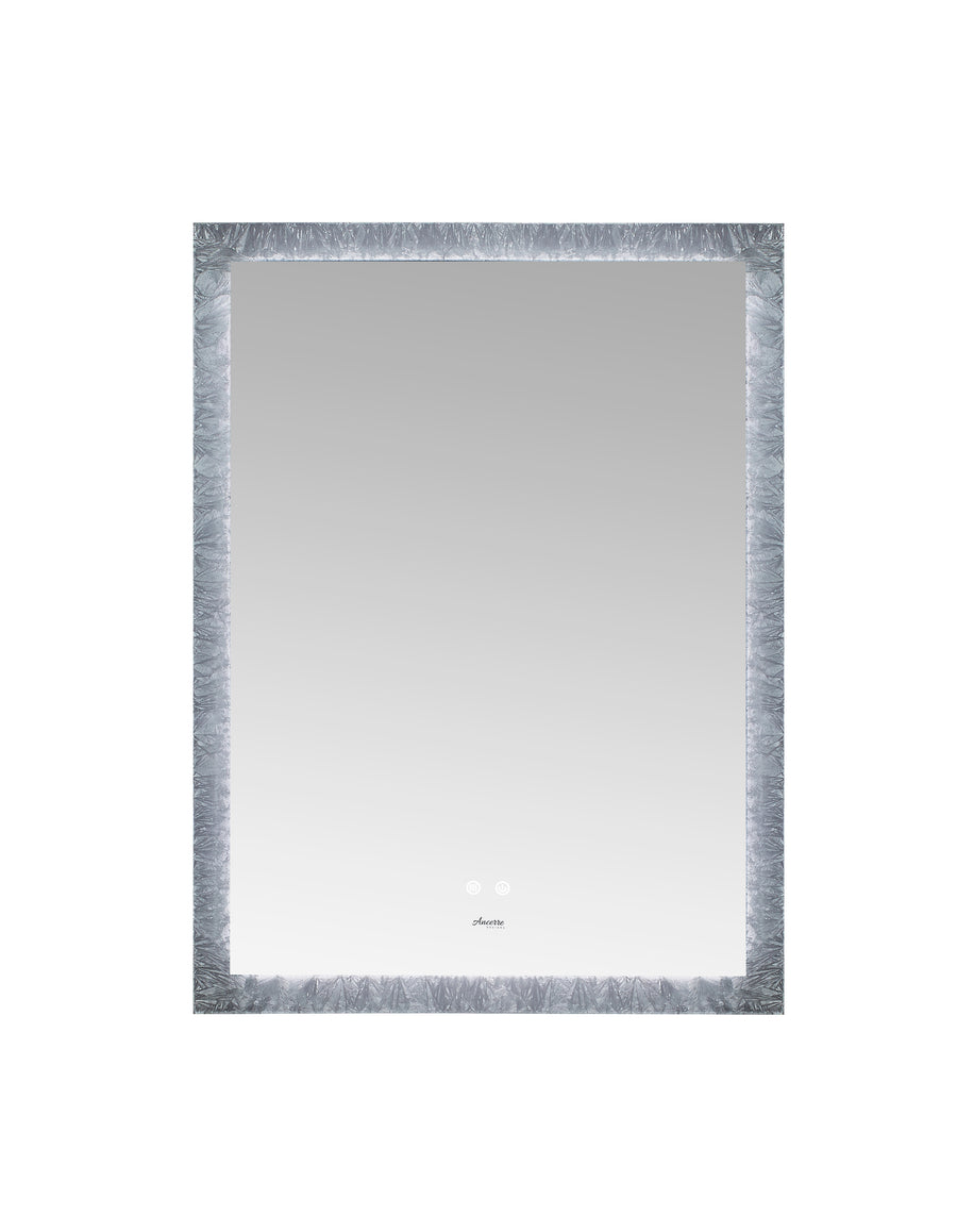 Frysta LED Frameless Rectangular Mirror Lighted Bathroom Vanity with Dimmer and Defogger - Ancerre Designs 24 inch.