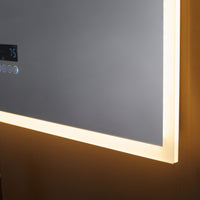 Ancerre Designs Immersion LED Frameless Mirror with Bluetooth, Defogger and Digital Display, 48 in. x 40 in.