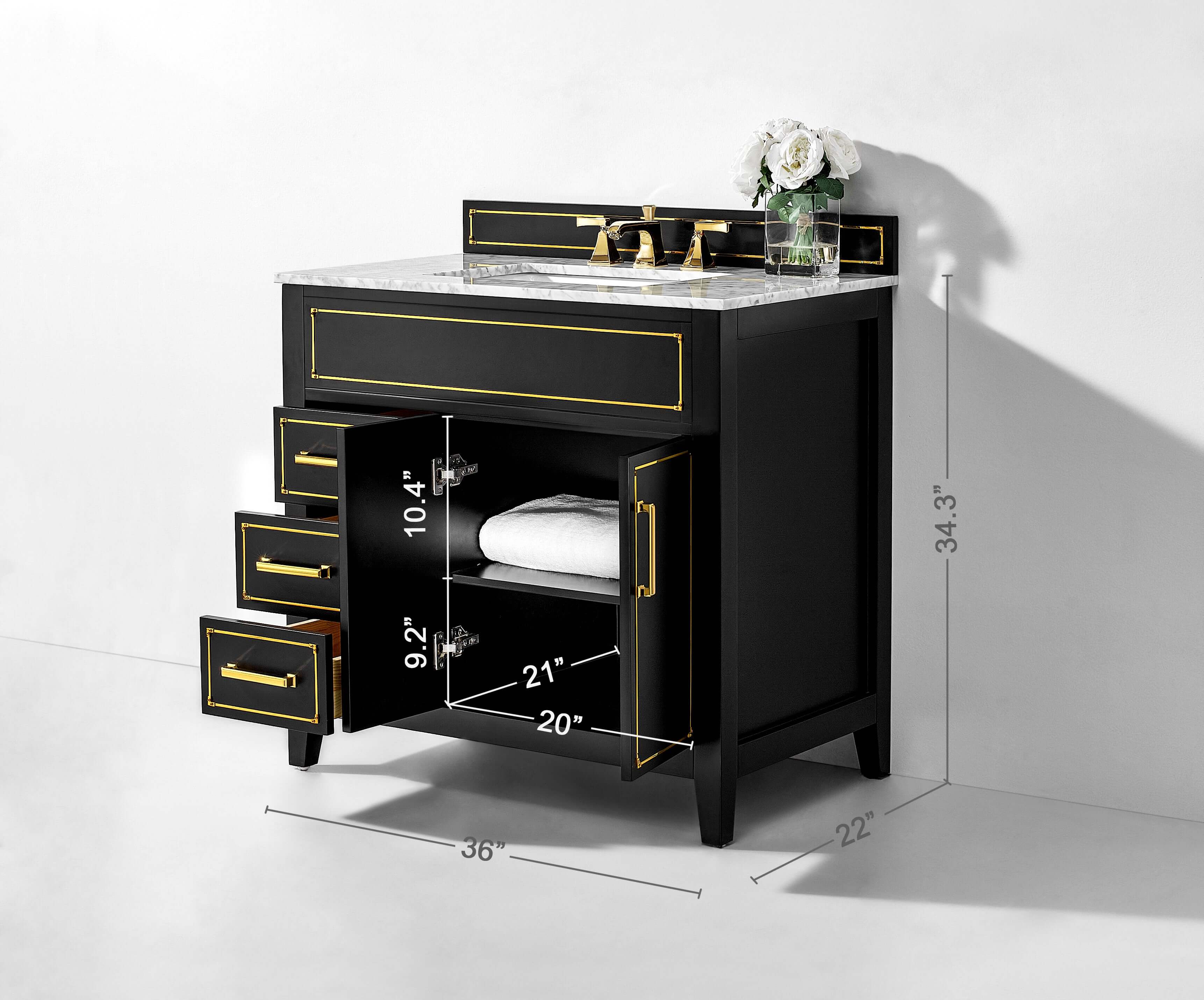 Ancerre Aspen Collection Solid Wood Bathroom Vanity Set – Ancerre