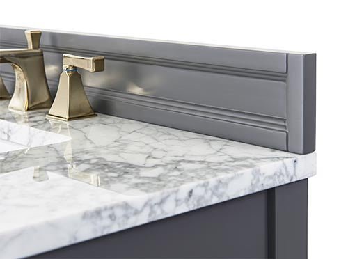 Adeline Bathroom Vanity with Farmhouse Sink  - Ancerre Designs 36 inch | Single Sink Sapphire Gray