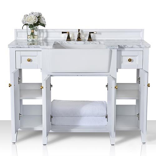 Adeline Bathroom Vanity Cabinet Set Collection - Ancerre Designs 48 inch | Single Sink White