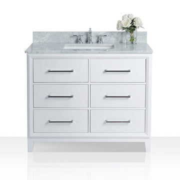 Ellie Bathroom Vanity Cabinet Set Collection - Ancerre Designs 42 inch | Single Sink