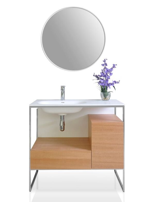 Tory Bathroom Vanity Cabinet Set Collection with Mirror - Ancerre Designs 36 inch | Single Sink