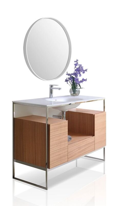 Tory Bathroom Vanity Cabinet Set Collection with Mirror - Ancerre Designs 48 inch | Single Sink