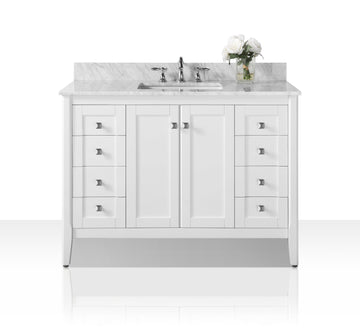 Shelton Bathroom Vanity Cabinet Set Collection - Ancerre Designs 48 inch | Single Sink White