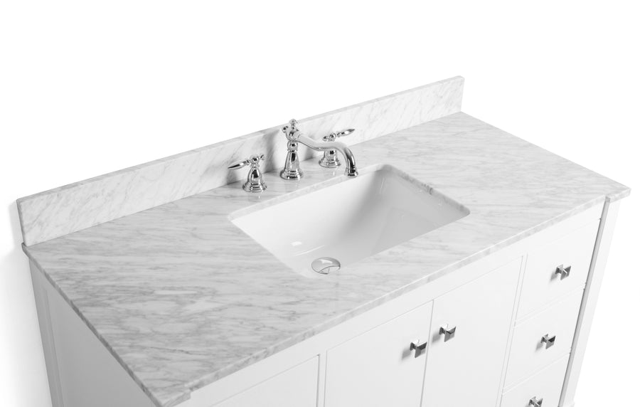 Kayleigh Bathroom Vanity Cabinet Set Collection - Ancerre Designs 48 inch | Single Sink White